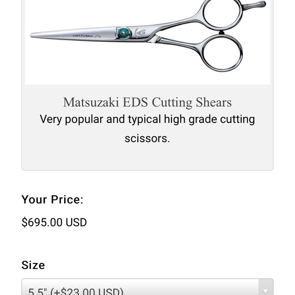 Matsuzaki Hair Cutting Shears - Picture 6 of 6
